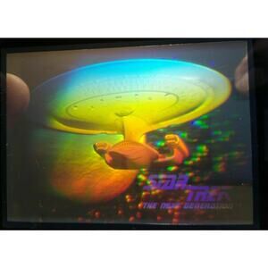 Star Trek Enterprise Paperweight Next Generation Starship Space Hologram Vintage